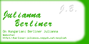 julianna berliner business card